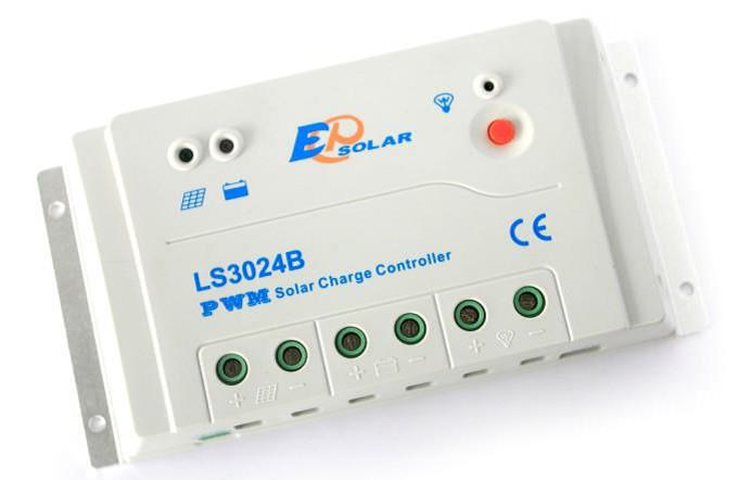 PWM regulátor EPsolar 30A 12/24V série LS Kvalitní solární PWM regulátor 30A 12V/24V. Vhodný pouze pro panely o výkonu cca 450Wp/12V baterie a 900Wp/24V baterie.