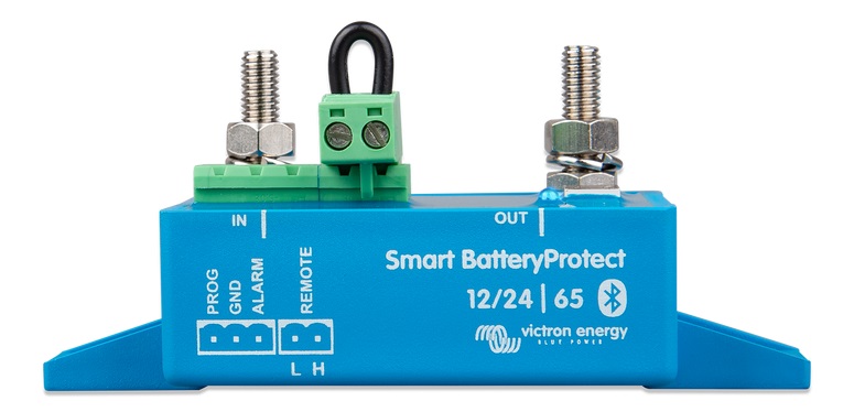 Ochrana baterií Smart BP-65 12/24V Odpojovač spotřebičů jako ochrana proti hlubokému vybití baterie. Maximální proud zátěže 65 A. Integrovaný Bluetooth pro jednoduché nastavení.
