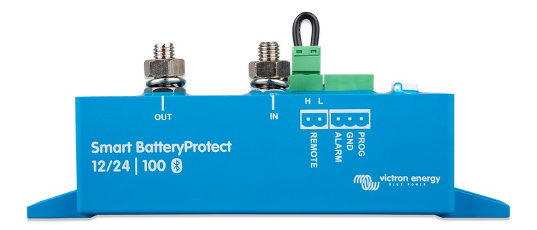 Ochrana baterií Smart BP-100 12/24V Odpojovač spotřebičů jako ochrana proti hlubokému vybití baterie. Maximální proud zátěže 100 A. Integrovaný Bluetooth pro jednoduché nastavení.
